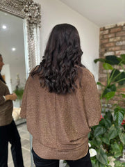 Gold Batwing Shimmer Top Darcie