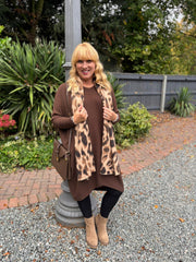 Chocolate Ribbed Knit Dress Yasmin