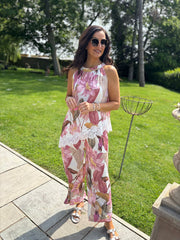 Pink Floral Lace Trim Set Kimberly