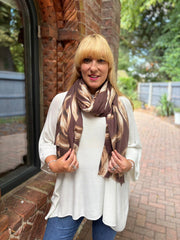 Chocolate Ring Link Design Scarf