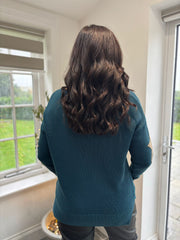 Teal V Neck Star Jumper Arlette