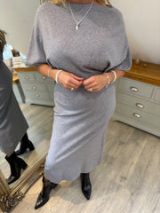 Grey Soft Knit Dress Emily