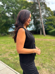 Black Buttoned Knit Waistcoat Kerry