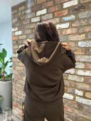 Chocolate Zip Up Hoodie Alice