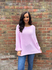 Pink Super Soft Flute Sleeve Knit April