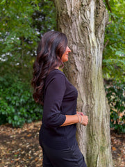Black Jewel Embellished Knit Sandra