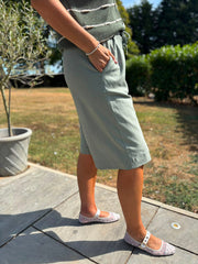 Khaki Drawstring Culottes Anya