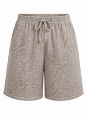 Mocha Bubble Cotton Shorts