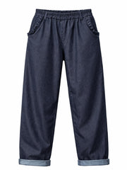 Denim Look Frill Pocket Trousers Sasha