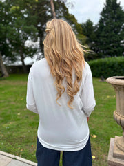 White Stud Pocket Top Serena