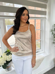 Gold Shimmer Vest Top Callie