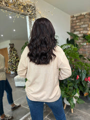 Light Camel Leopard Bow Cardi Georgina