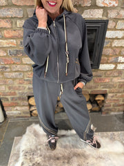 Charcoal Leopard Stripe Co-Ord Cherish