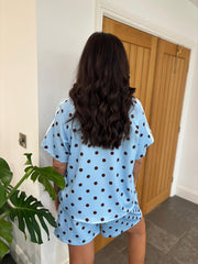 Blue Polka Dot Shorts Co-Ord Ashley