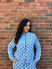 Blue Premium Cotton Polka Dot Set Dakota