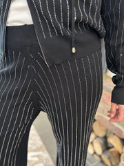 Black Diamante Two Piece Tracksuit Nina
