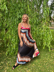 Black Marble Tide Dress Odette