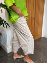 Stone Barrel Leg Pocket Front Trousers