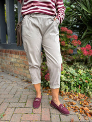 Mocha Frill Pocket Trousers Sasha