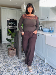 Chocolate Wide Leg Magic Trousers