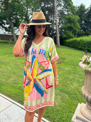 Mojito Striped Shimmer Dress Nicole