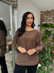 Gold Batwing Shimmer Top Darcie