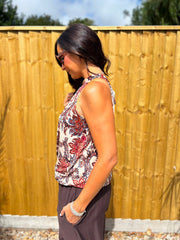 Stone Paisley Halter Neck Top Jessie