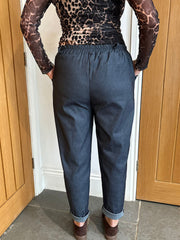 Denim Look Frill Pocket Trousers Sasha