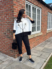 Winter White Applique Floral Knit Tanya