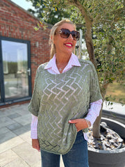 Pink Embroidered Stripe Shirt Fiona