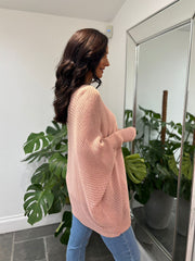 Rose Ribbed Longline Knit Velma