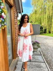 Pink Floral Print Dress Yvonne