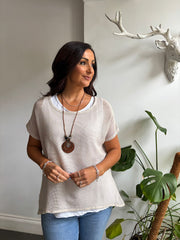 Stone Layered Net Top Elise