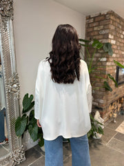 Winter White Distressed Heart Sweat Top Lynn