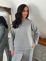 Grey Diamante Sweat Top Nina