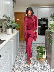 Wine Super Soft Round Neck