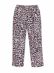 Pink Leopard Seam Front Trousers