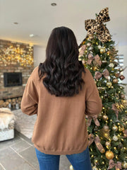 Camel Leopard Bow Cardi Georgina