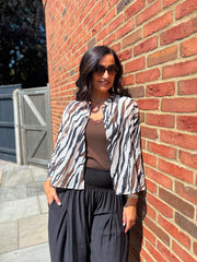 Black Animal Print Blouse Hailey