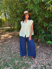 Lemon Polka Dot Top Ashley
