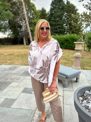 Pink Palm Leaf Top Millie