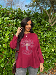 Wine Tree of Life Sweatshirt Maddison