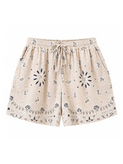 Stone Paisley Bubble Cotton Shorts