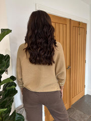 Gold Striped Trim Knit Petra