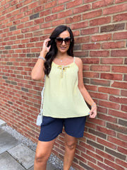 Lemon Bubble Cotton Tie Detail Vest Miley
