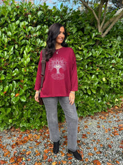 Wine Tree of Life Sweatshirt Maddison