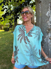Mint Palm Leaf Top Millie