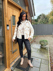 Antique Cream Swirl Pattern Coat Elsa