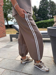 Mocha Stripe Leisure Set Billie