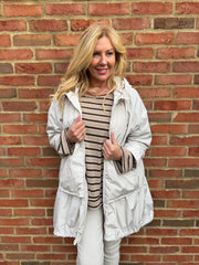 Stone Premium Hooded Mac Clementine